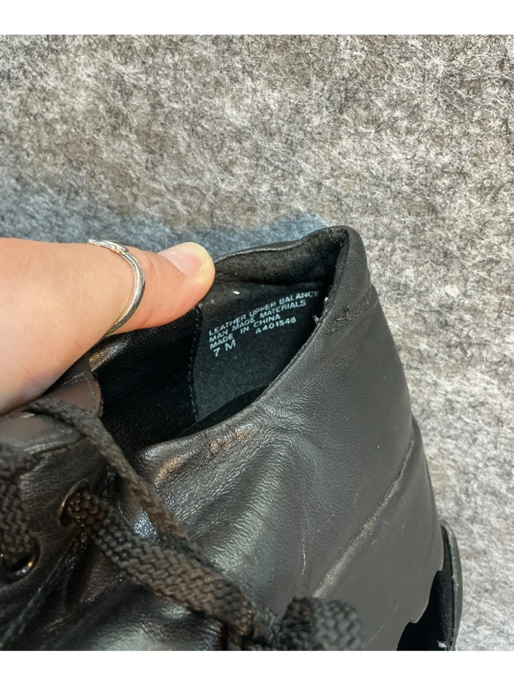 Kenneth Cole Vintage 90s Chunky Reaction Men's Black Leather Lace-Up Oxfords